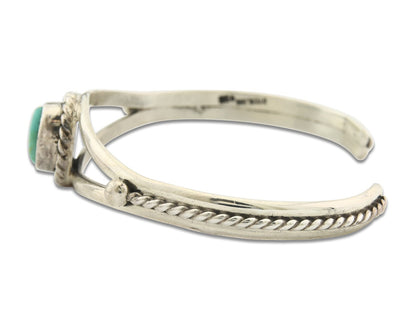 Vintage Navajo Bracelet 925 Silver Turquoise Tranditional Handmade Signed Gecko