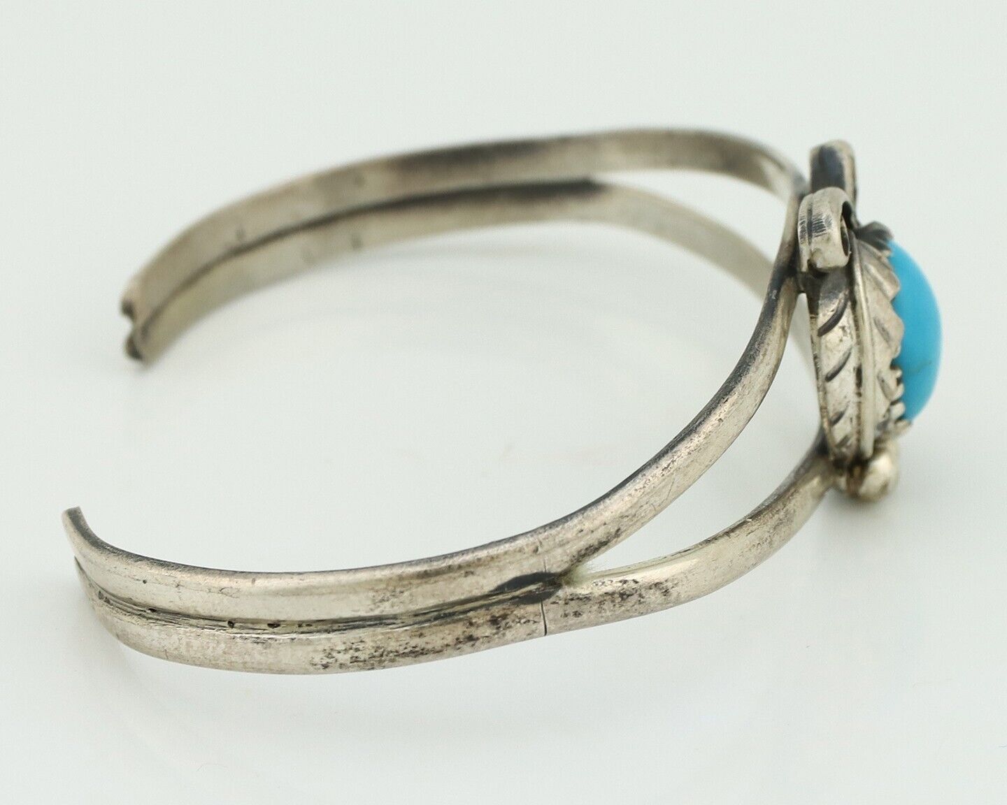 Navajo Slave Bracelet 925 Silver Natural SB Turquoise Native American C.80's