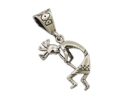 Navajo Kokopelli Pendant 925 Sterling Silver Native Artist Masha C.80's