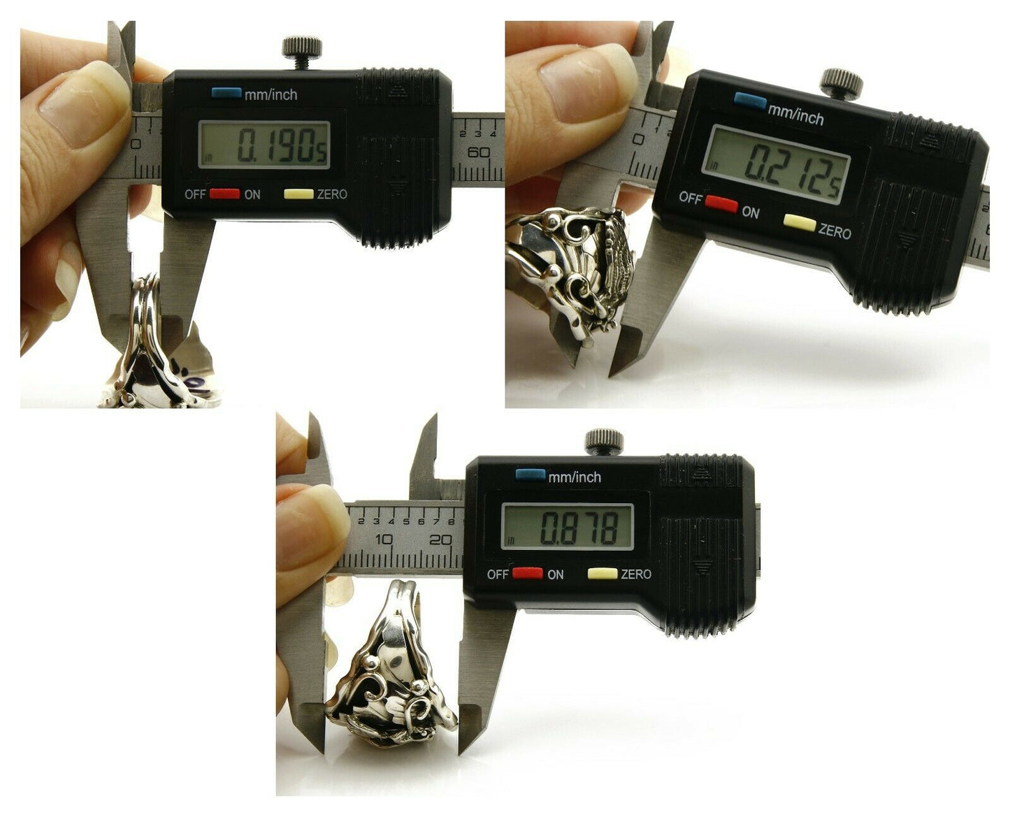 Navajo Eagle Ring .925 SOLID Silver & 12k GF Handmade Signed Artist S Circa 1980