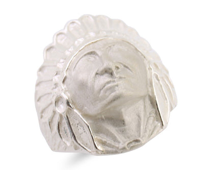 Indian Chief Ring 925 Sterling Silver SOLID CAST 925 STERLING SILVER Size 11.25