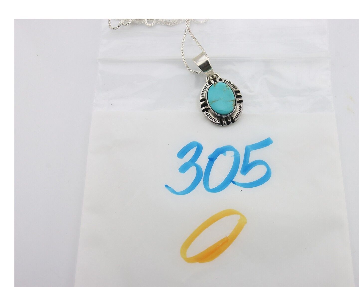 Navajo Necklace 925 Silver Arizona Turquoise Handmade Signed Gecko C.90's