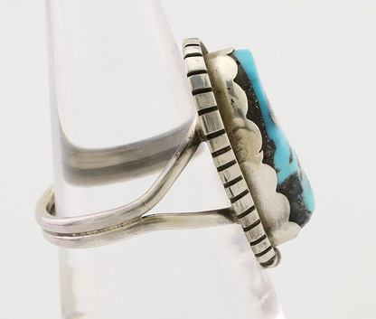 Navajo Handmade Ring 925 Silver Turquoise Signed Tony Guerro C.80's