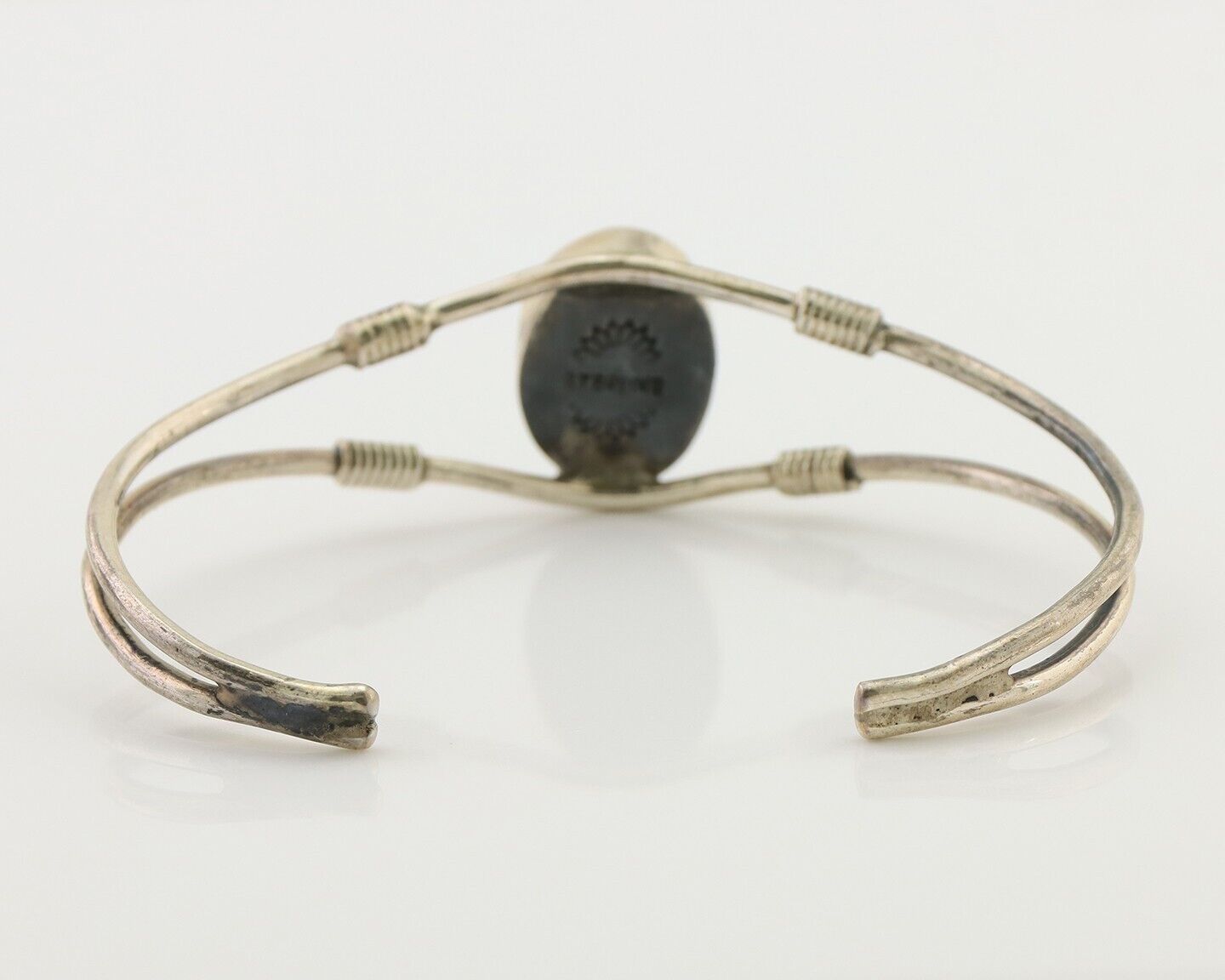 Navajo Bracelet 925 Silver Natural Blue Turquoise Native American C.80's