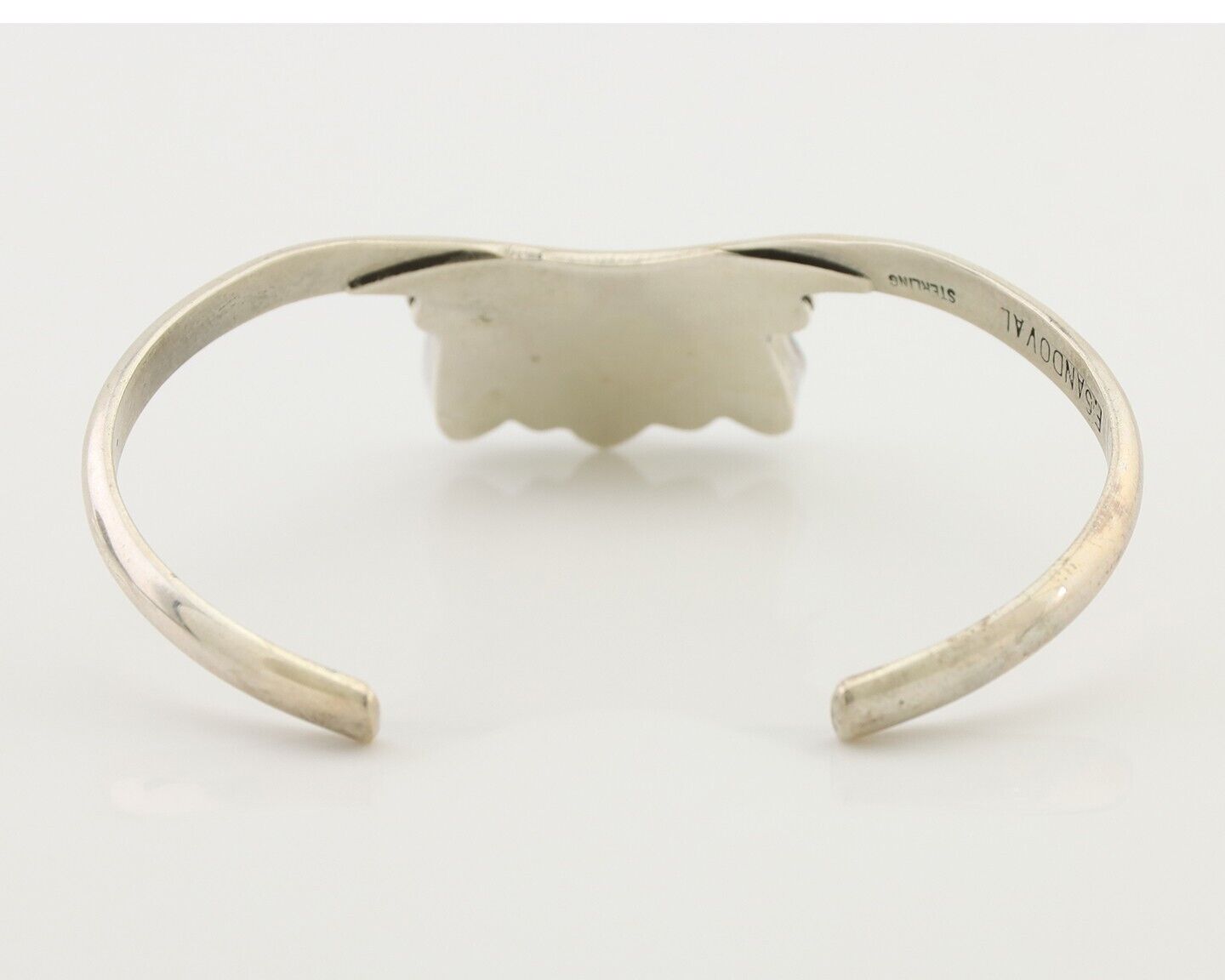 Navajo Bracelet 925 Silver Morenci Turquoise Artist Signed Frank Sandoval C.80's