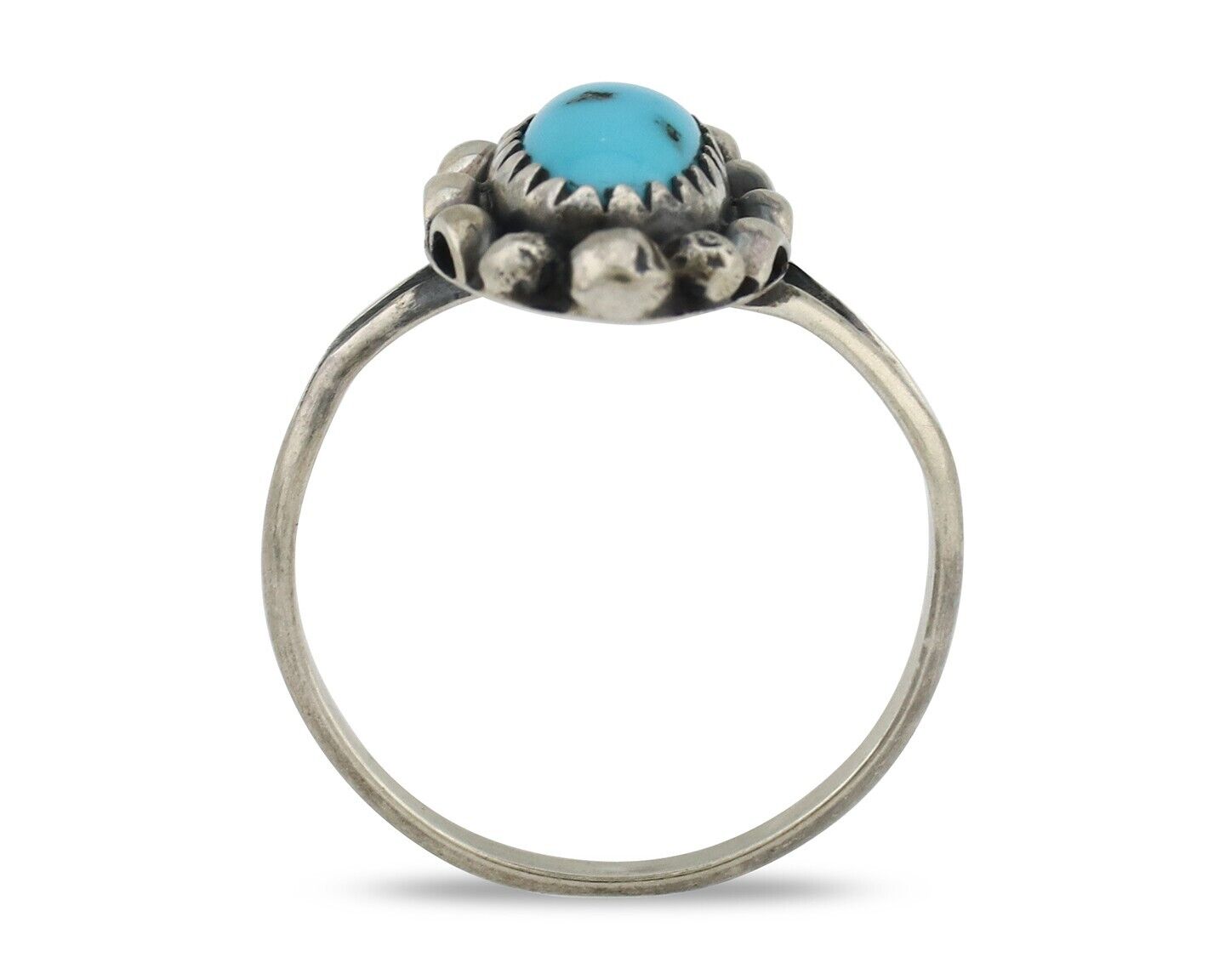 Navajo Ring 925 Silver Turquoise Artist Signed SkyStone Creations C.80's