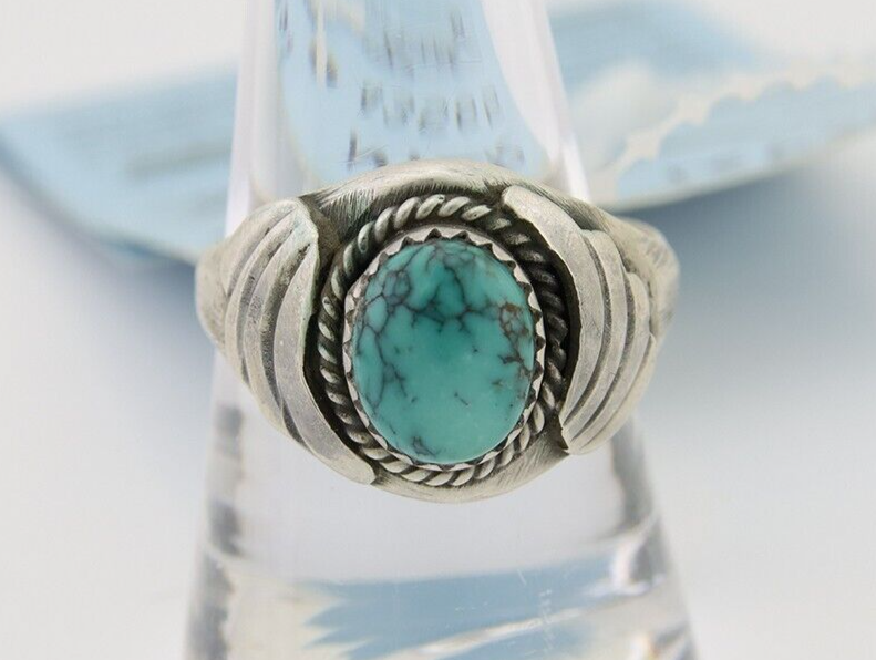 Navajo Ring 925 Silver Turquoise Turpen's Pawn Vault Artist Native C.80's
