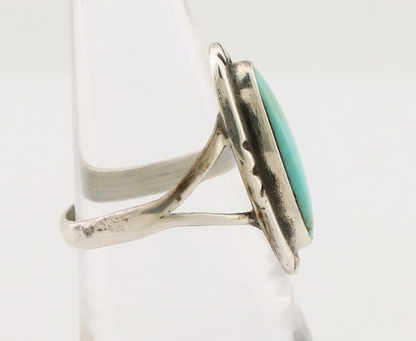 Navajo Handmade Ring 925 Silver Blue Turquoise Artist Signed Kachina C.80's