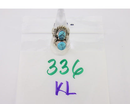 Navajo Ring 925 Silver Natural Blue Turquoise Native American Artist C.80's