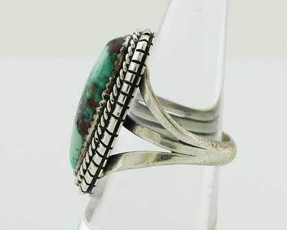 Navajo Handmade Ring 925 Silver Natural Turquoise Artist Signed TS C.80's