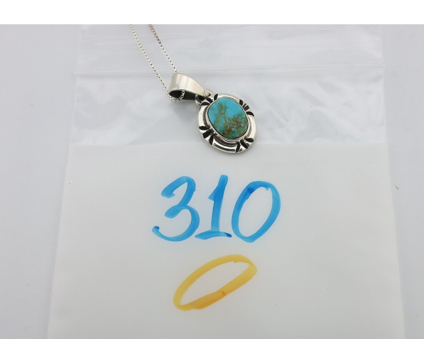 Navajo Necklace 925 Silver Arizona Turquoise Handmade Signed Gecko C.90's