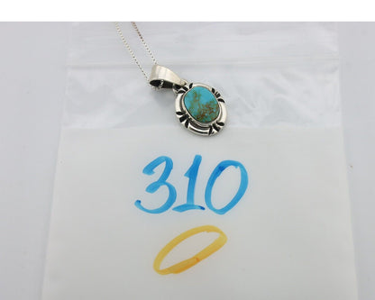 Navajo Necklace 925 Silver Arizona Turquoise Handmade Signed Gecko C.90's