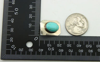 Navajo Earrings 925 Silver Turquoise Native American Artist C.80's