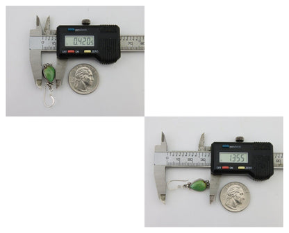 Navajo Dangle Earrings 925 Silver Natural Turquoise Native American Artist C80s