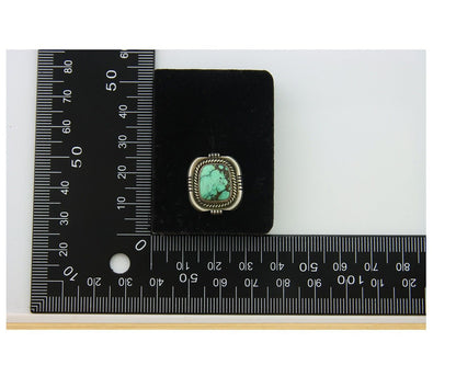 Navajo Earrings 925 Silver Natural Turquoise Artist Signed G C.80's