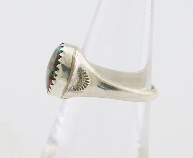 Navajo Ring 925 Silver Natural Blue Turquoise Native American Artist C.80's