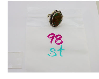 Navajo Ring 925 Sterling Silver Natural Turquoise Signed Mike Begay C.80's