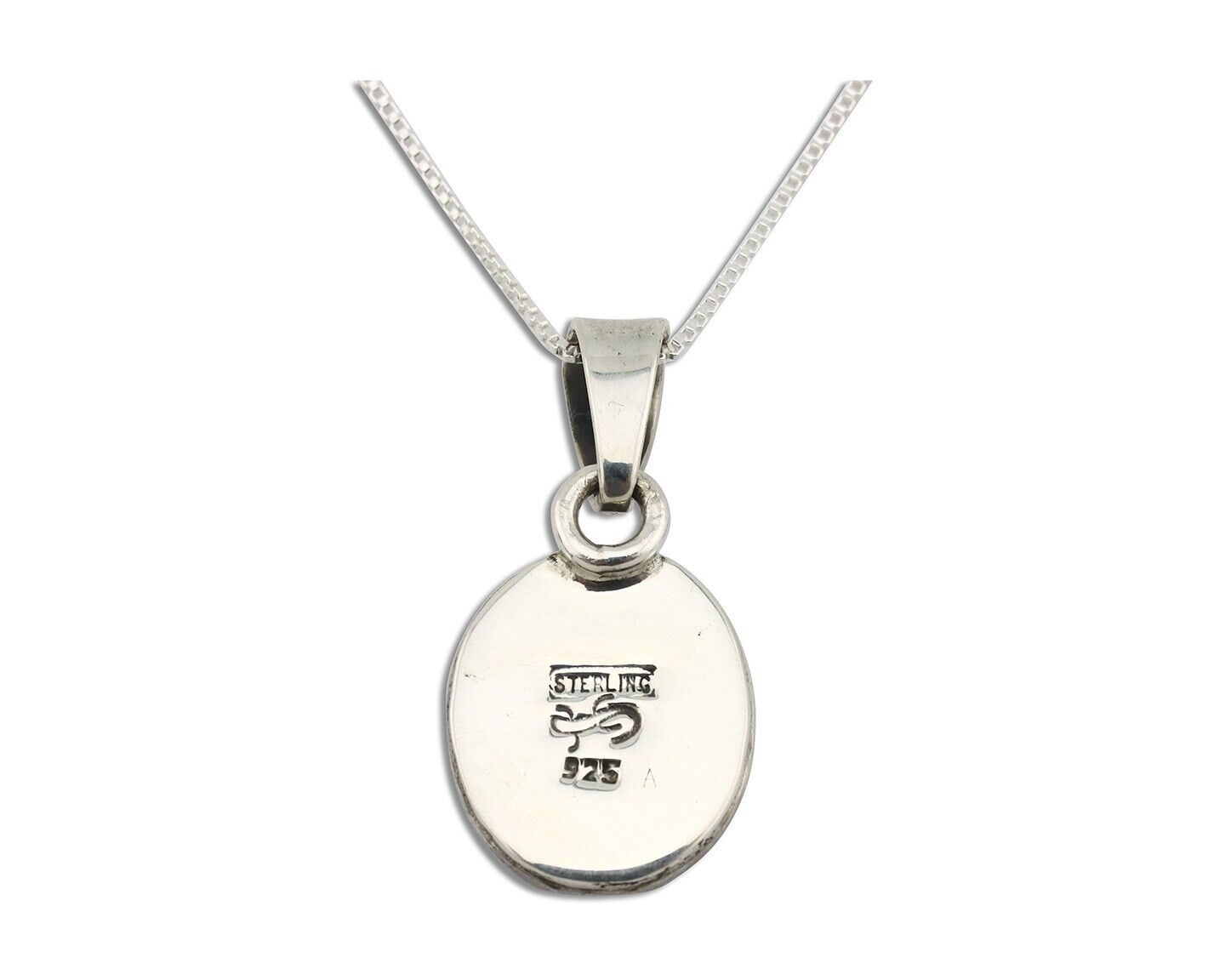 Navajo Necklace 925 Silver Arizona Turquoise Handmade Signed Gecko C.90's