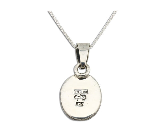 Navajo Necklace 925 Silver Arizona Turquoise Handmade Signed Gecko C.90's