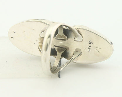 Navajo Ring 925 Sterling Natural Blue Turquoise Signed Begay C.80's