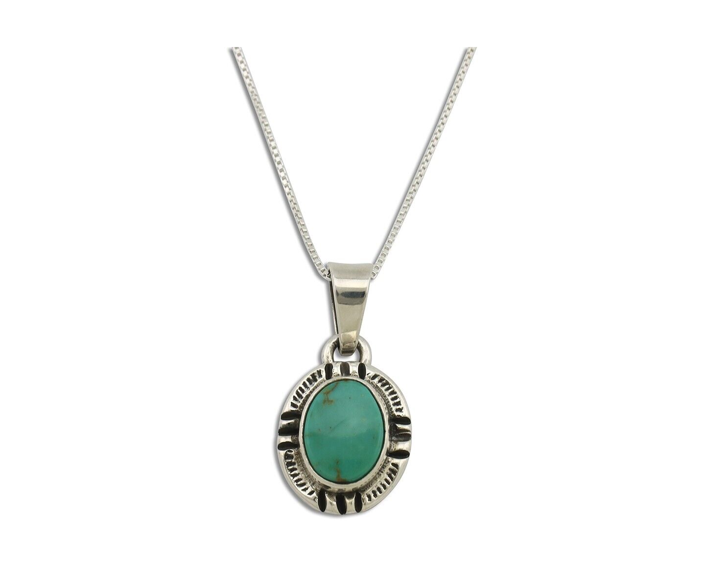 Navajo Necklace 925 Silver Arizona Turquoise Handmade Signed Gecko C.90's