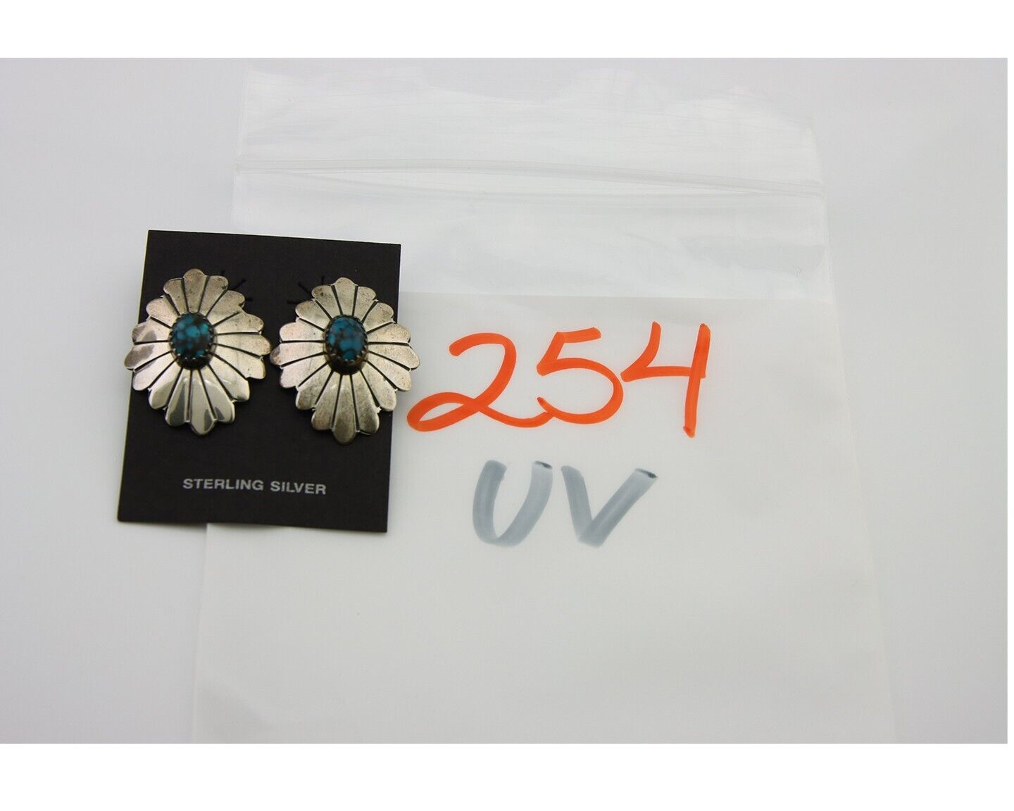 Navajo Bracelet 925 Silver Concho Hand Stamped Turquoise Native Artist C.80's