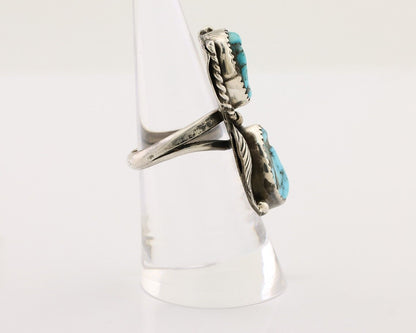Navajo Handmade Ring 925 Silver Natural Tuquoise Native American Artist C.80's