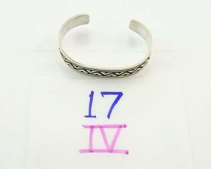 Navajo Bracelet 925 Silver Artist Signed Thomas Singer Cuff Made in the 1980's