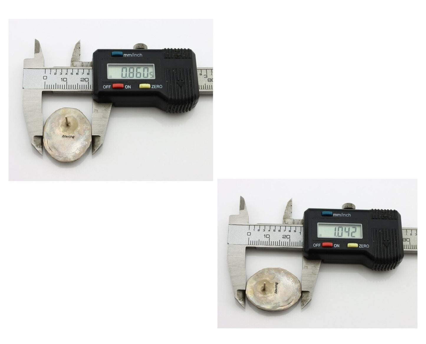 Navajo Hand Stamped Earrings 925 Silver Natural Turquoise Signed Virgil Begay