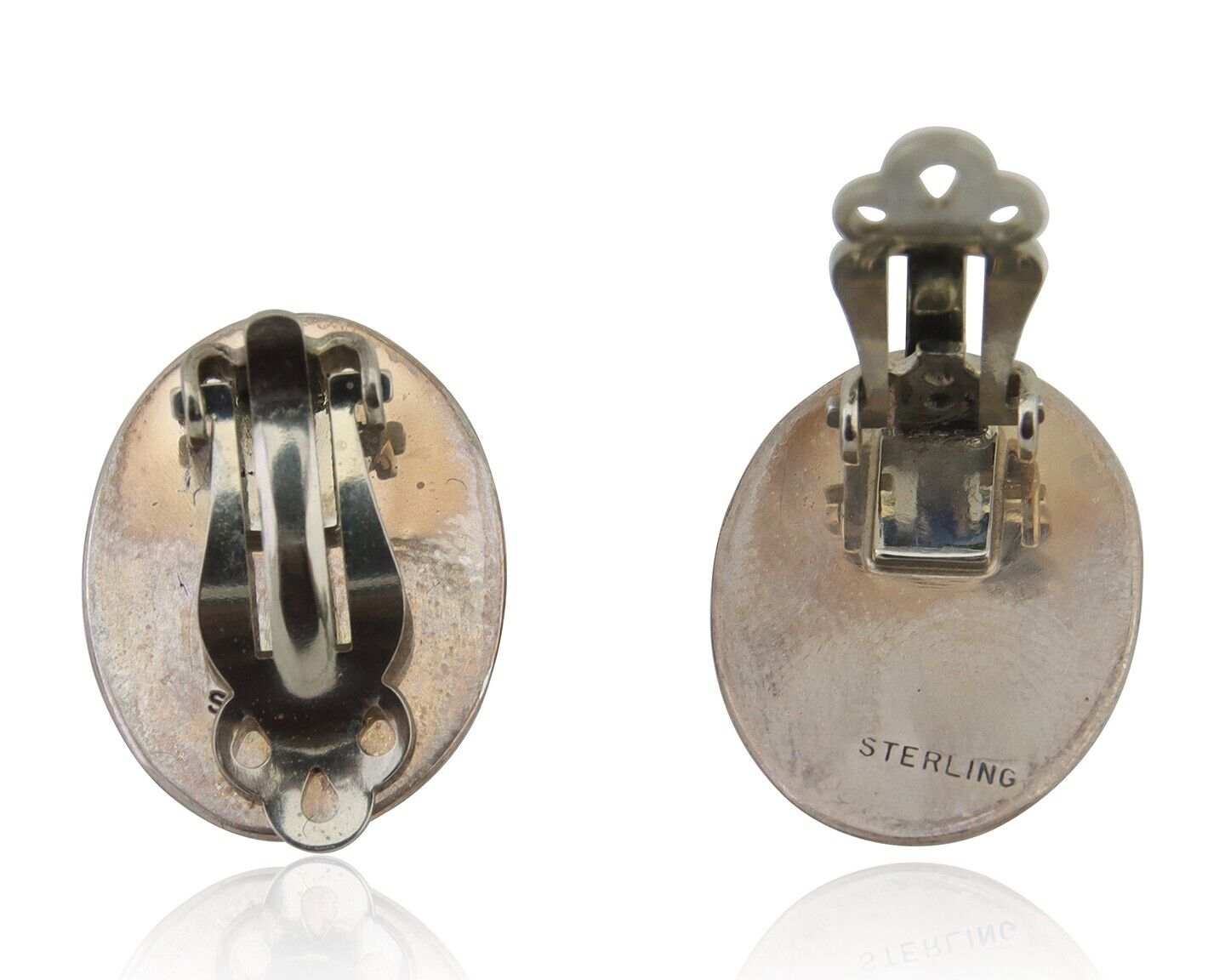 Navajo Paw Earrings 925 Silver Blue Turquoise Native American Artist C.80's