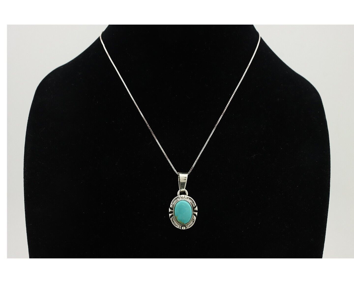 Navajo Necklace 925 Silver Arizona Turquoise Handmade Signed Gecko C.90's