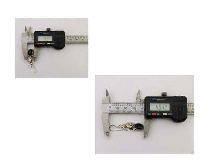 Navajo Dangle Earrings 925 Silver Black Onyx Native American Artist C.80's