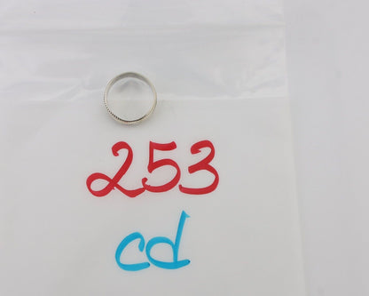 Navajo Hand Stamped Band 925 Silver 6.0 mm Native Artist Size 5.0 C.80's