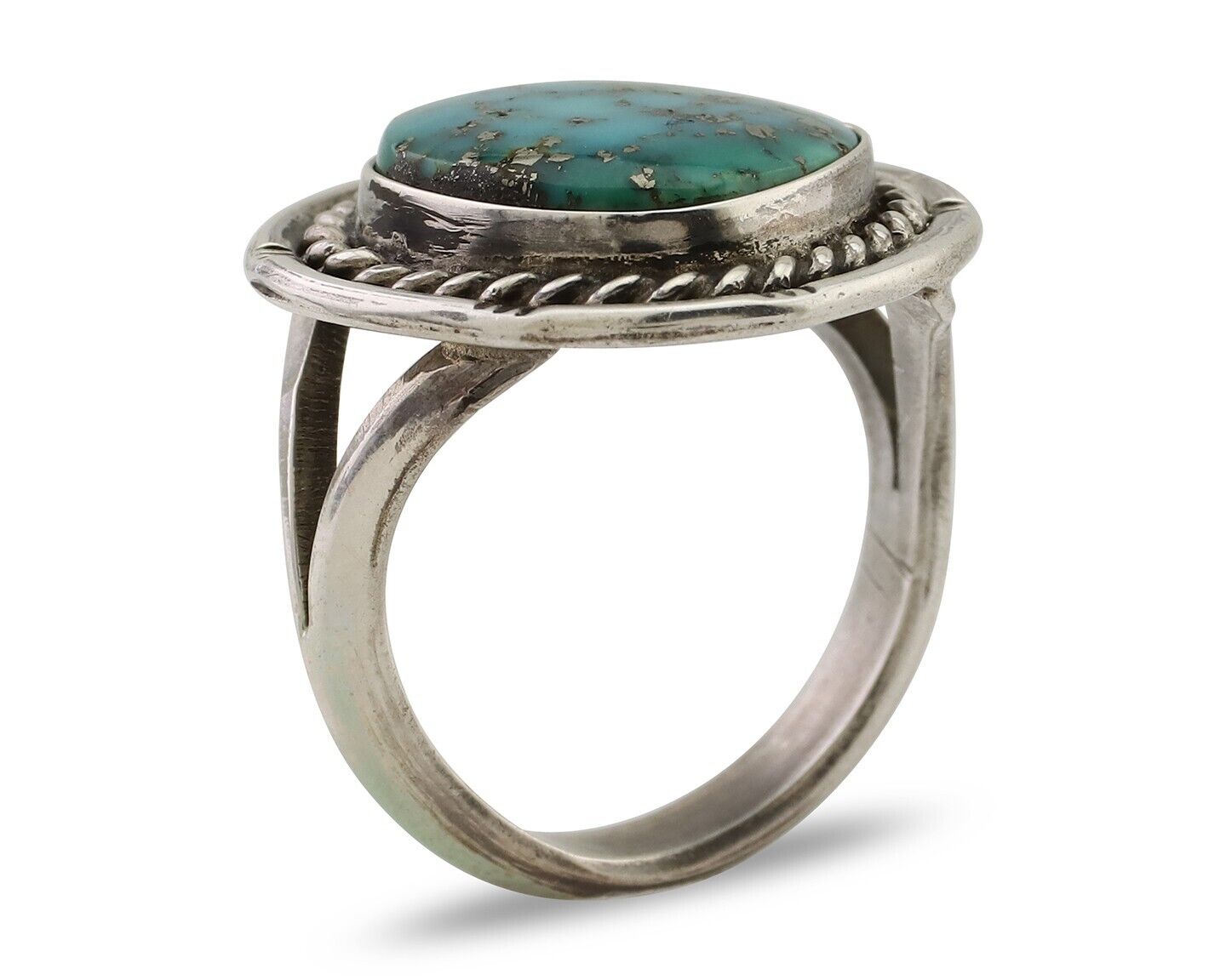 Navajo Handmade Ring 925 Silver Turquoise Native American Artist C.80's
