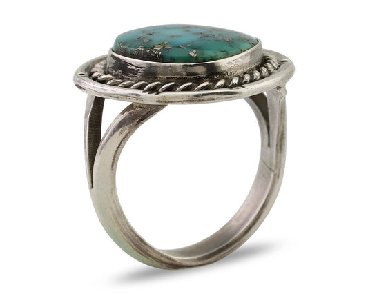 Navajo Handmade Ring 925 Silver Turquoise Native American Artist C.80's