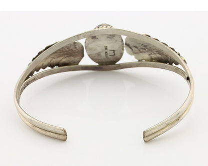 Navajo Handmade Bracelet 925 Silver Natural Blue Turquoise Artist Signed E C.80s