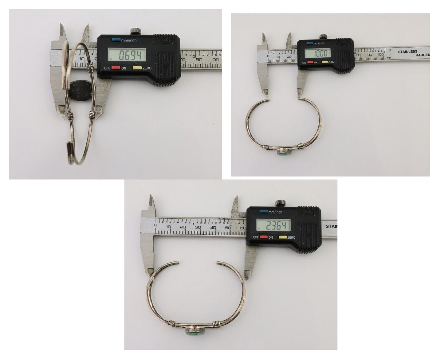 Navajo Cuff Bracelet 925 Silver Natural Blue Turquoise Native American C.80's