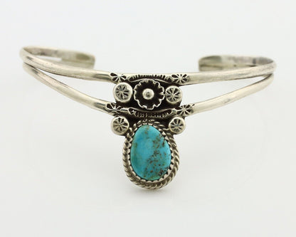 Navajo Bracelet 925 Silver Kingman Turquoise Artist Native American C.80's