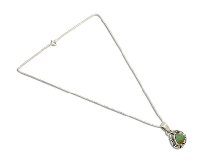 Navajo Necklace 925 Silver Natural Turquoise Artist Signed C Montoya C.80's