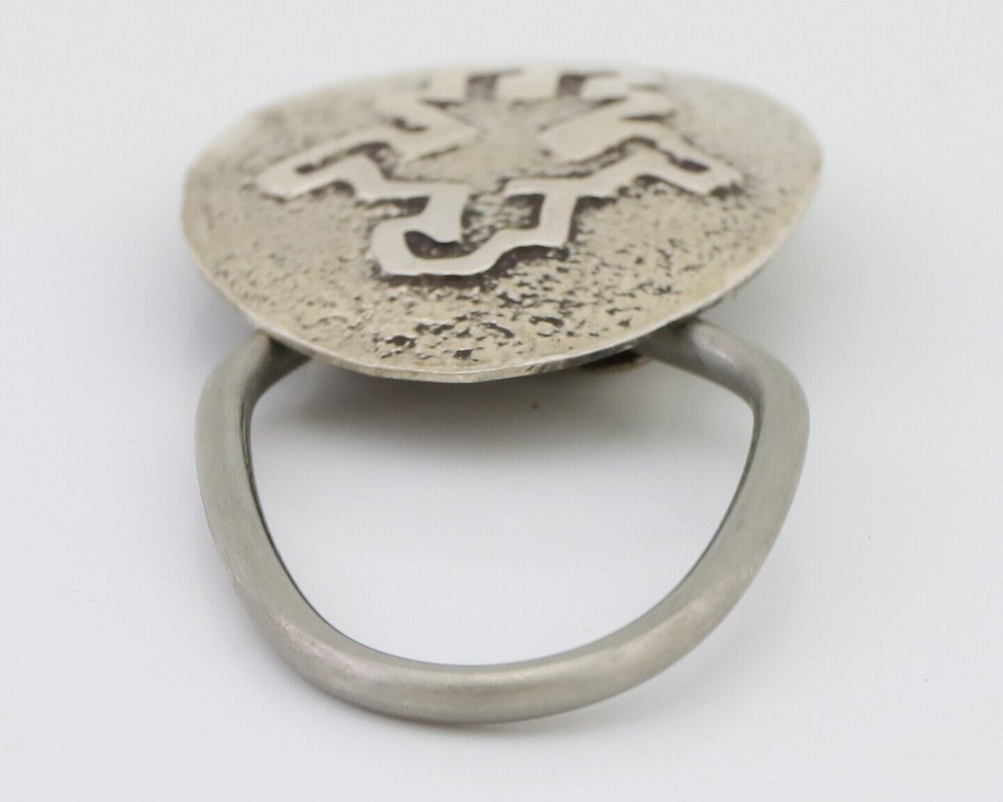 Navajo Warrior Key Chain .925 Silver Handmade Artist Signed Richard Begay C.80s