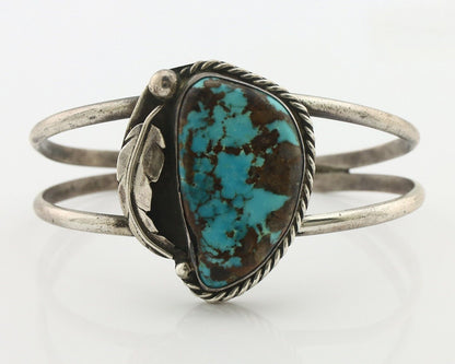 Navajo Bracelet 925 Silver Gober-Burnham Turquoise Native American Artist C.80's