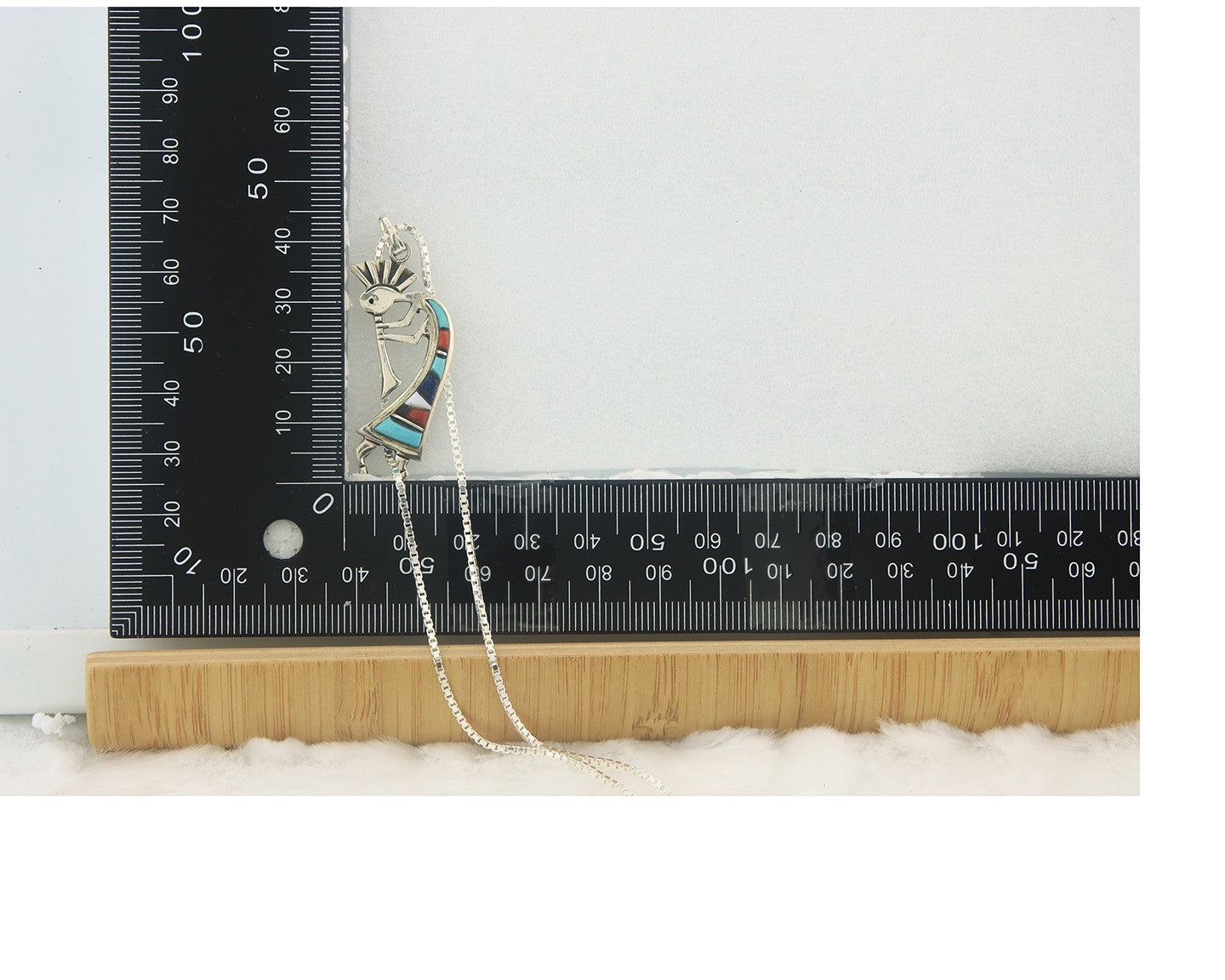 Navajo Kokopelli Necklace Sterling Silver Authentic Natural Gemstone