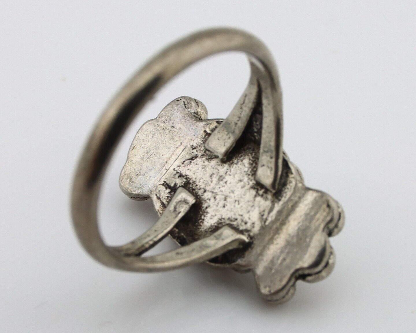 Navajo Ring 925 Silver Natural Blue Turquoise Native American Artist C.1980's