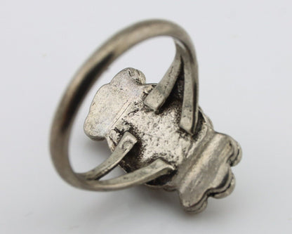 Navajo Ring 925 Silver Natural Blue Turquoise Native American Artist C.1980's