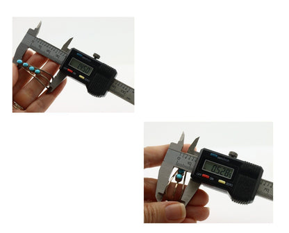 Navajo Dangle Handmade Earrings 925 Silver Blue Turquoise Native Artist C.80's