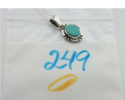 Navajo Necklace 925 Silver Arizona Turquoise Handmade Signed Gecko C.90's