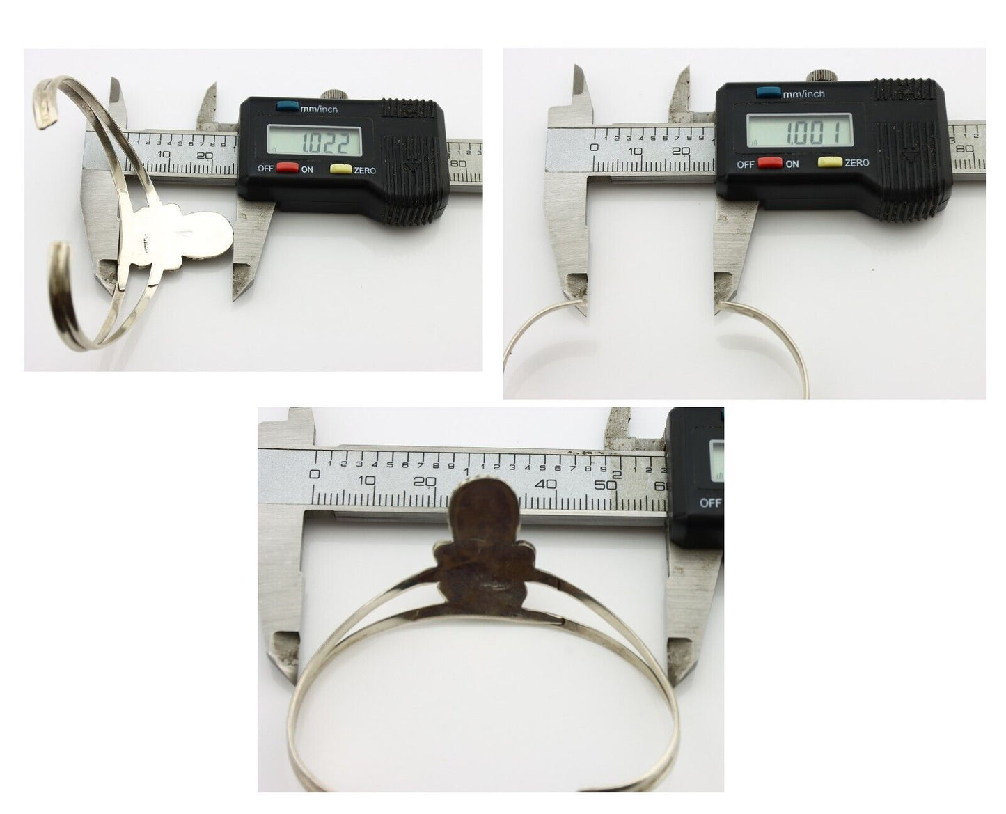 Navajo Bracelet 925 Silver Kingman Turquoise Artist Native American C.80's