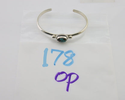 Navajo Kingman Turquoise Bracelet 925 Silver Artist Native American C.80's