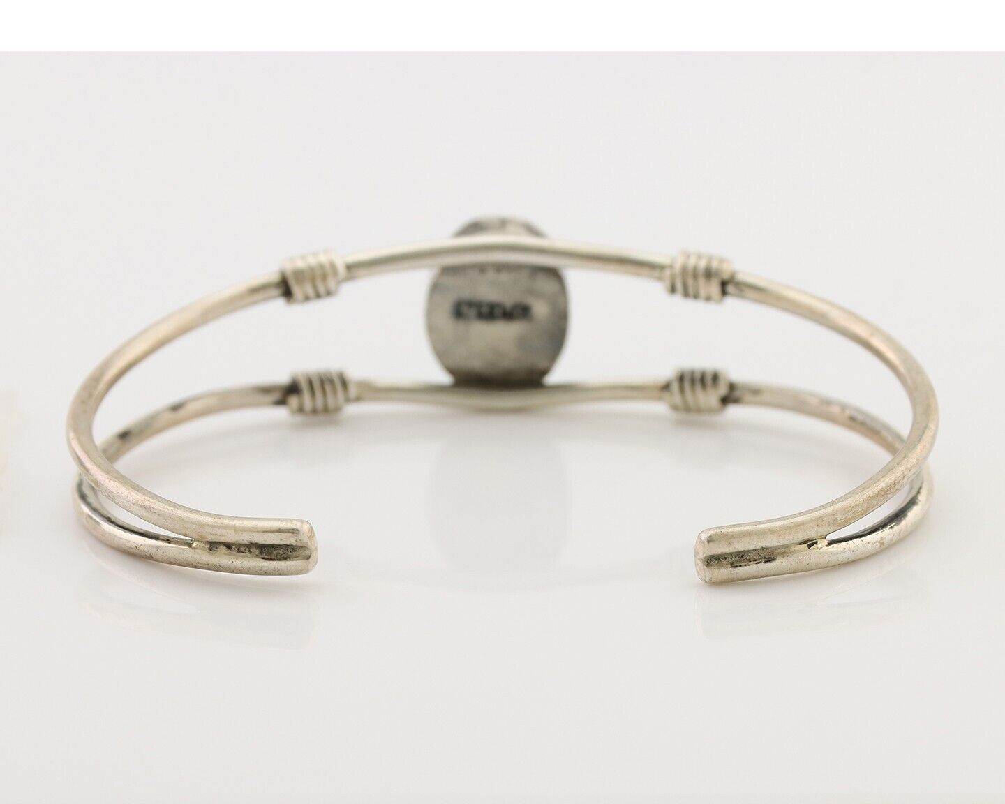 Navajo Cuff Bracelet 925 Silver Natural Blue Turquoise Native American C.80's