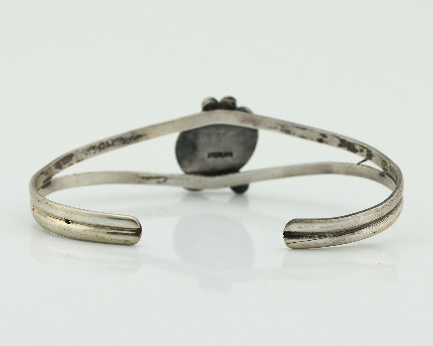 Navajo Slave Bracelet 925 Silver Arizona Turquoise Native American Artist C.80's